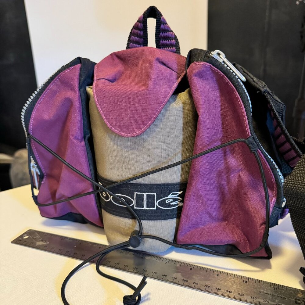 Vintage 1990s Bollé Multi-Pocket Fanny Pack Gorpcore Retro Purple Hip Waist Bag